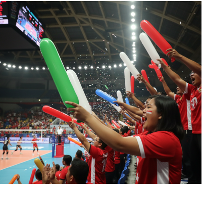 balon tepuk tanah datar