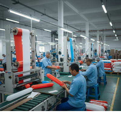 proses produksi balon tepuk labuhanbatu